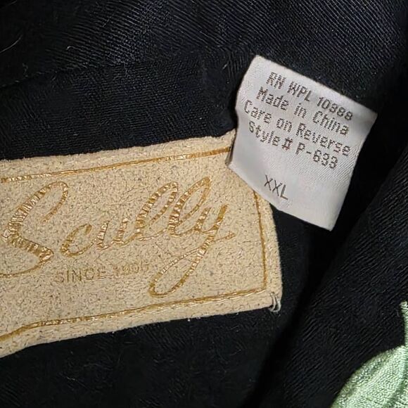 Scully Mens Embroidered Western Shirt Black Red XXL - Picture 9 of 13